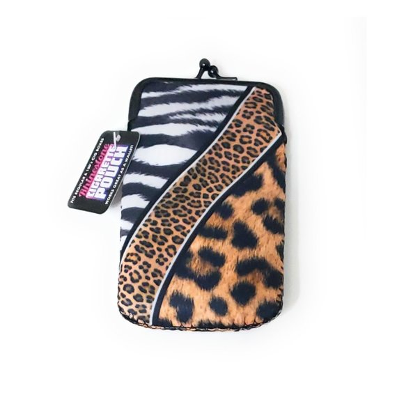 Rhinestone Design Neoprene Cigarette Pouch with Snap Clasp Closure - Picture 3 of 3